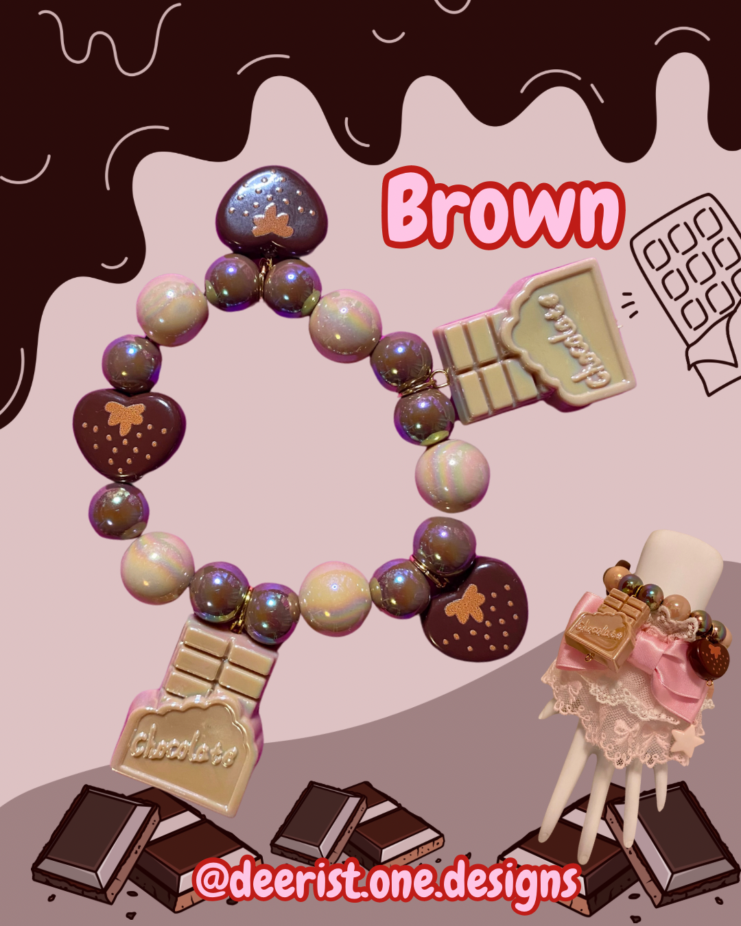 Chocolate Strawberry Bracelet