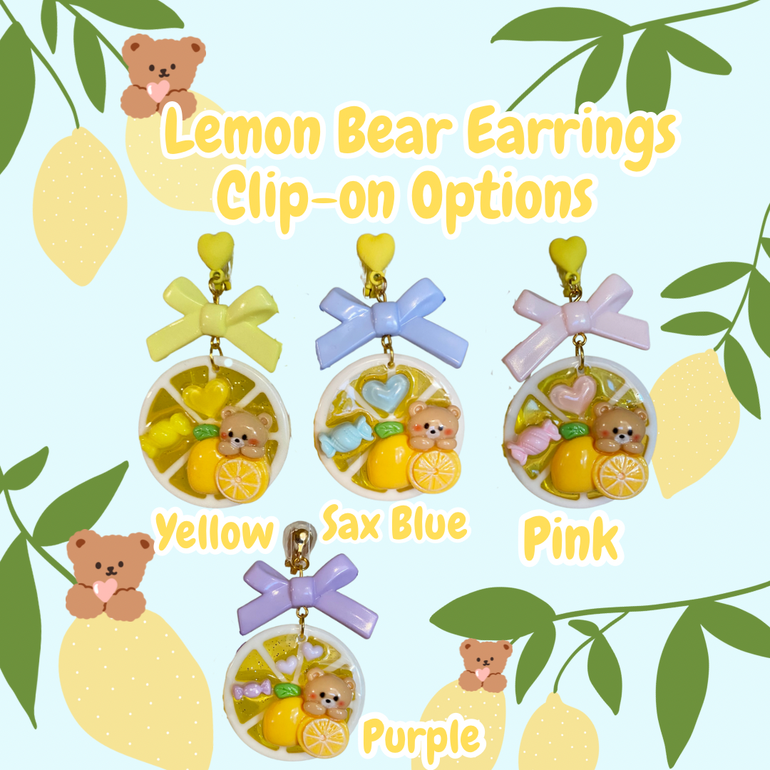Lemon Bear Earrings