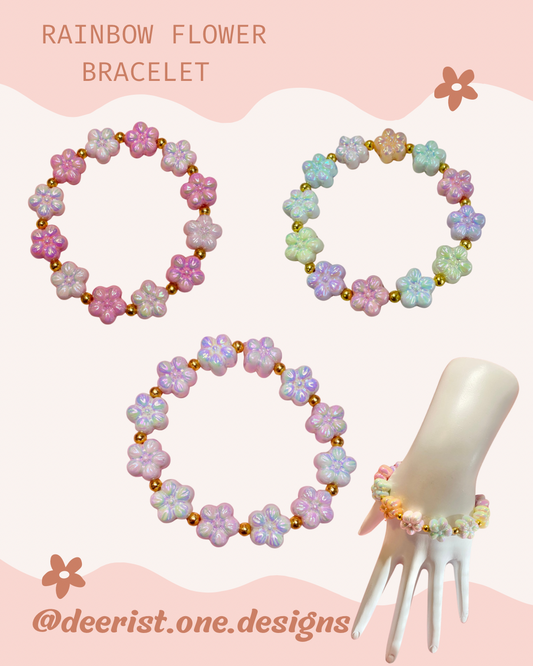 Rainbow Flower Bracelet