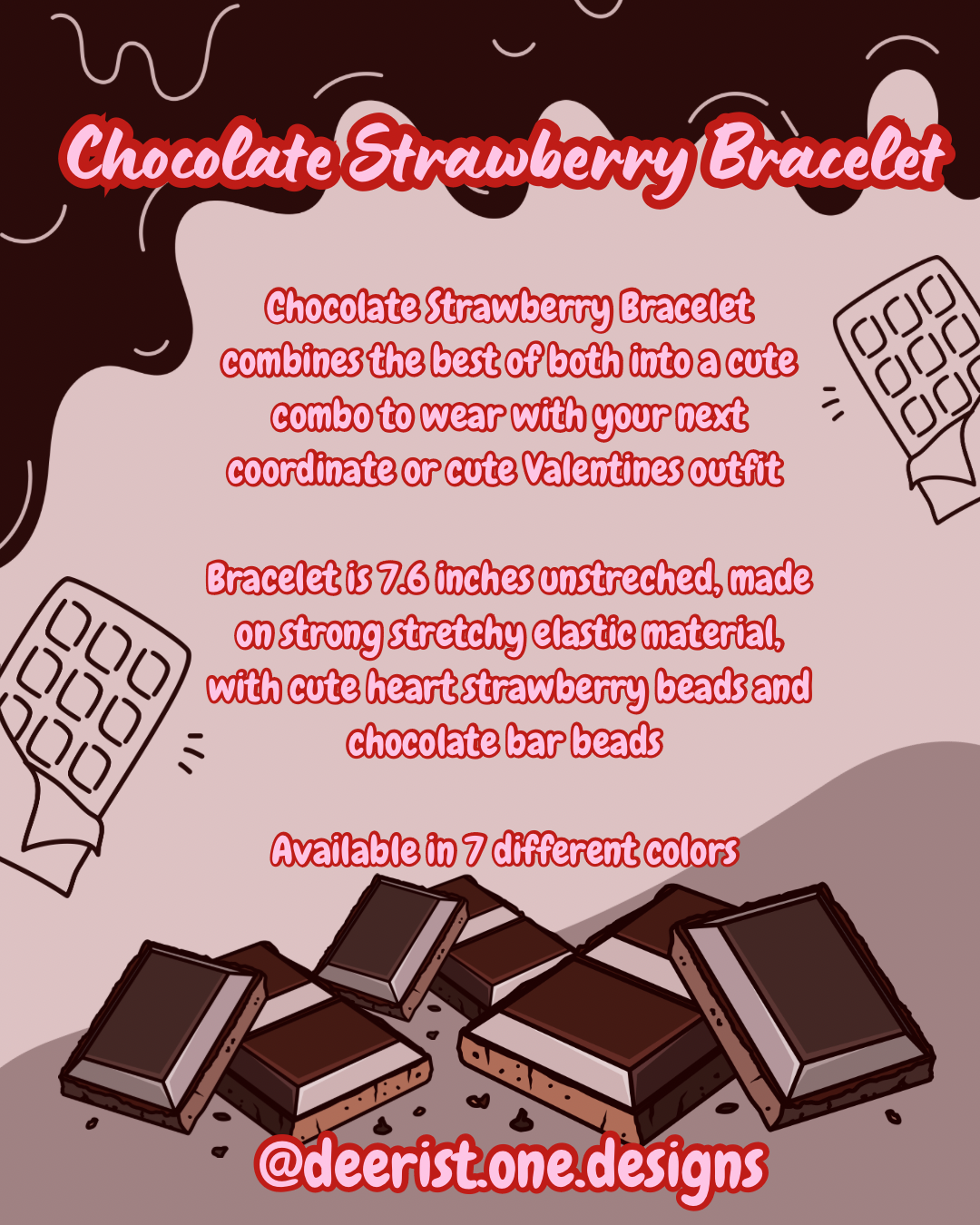 Chocolate Strawberry Bracelet