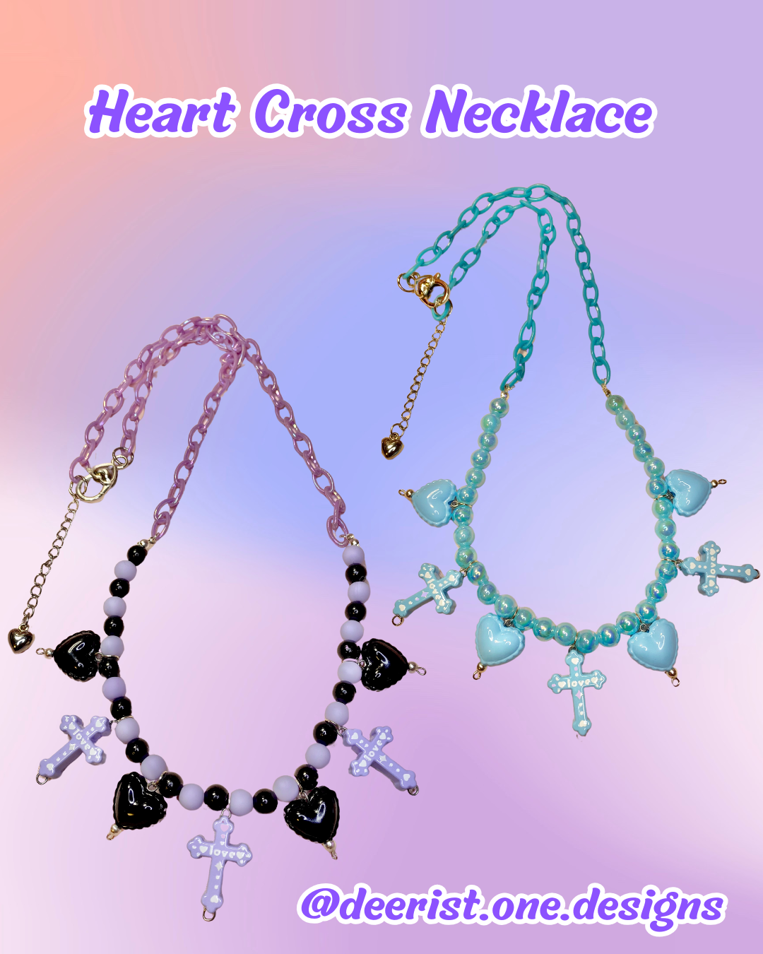 Heart Cross Necklace