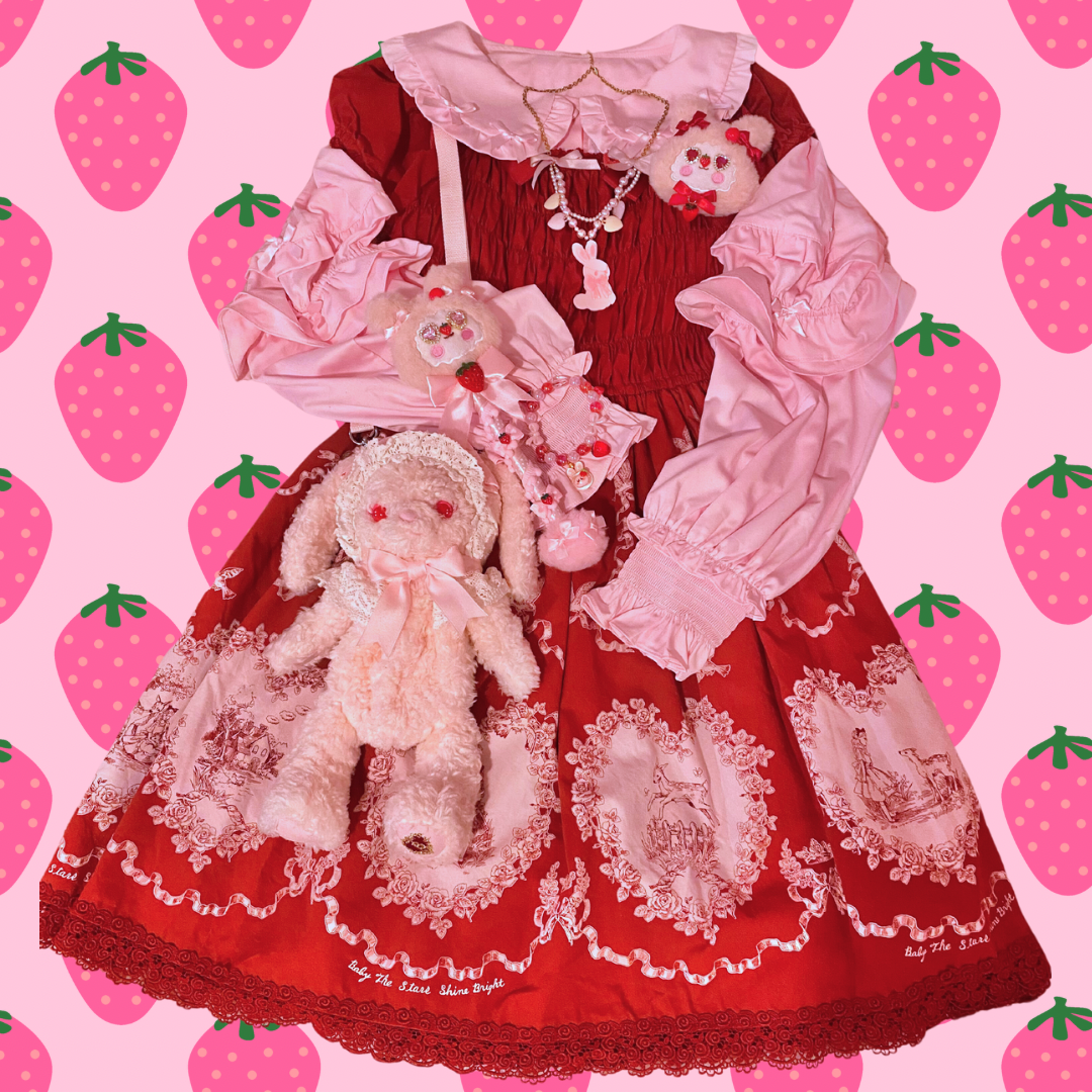Strawberry Bunny 2-way Clip
