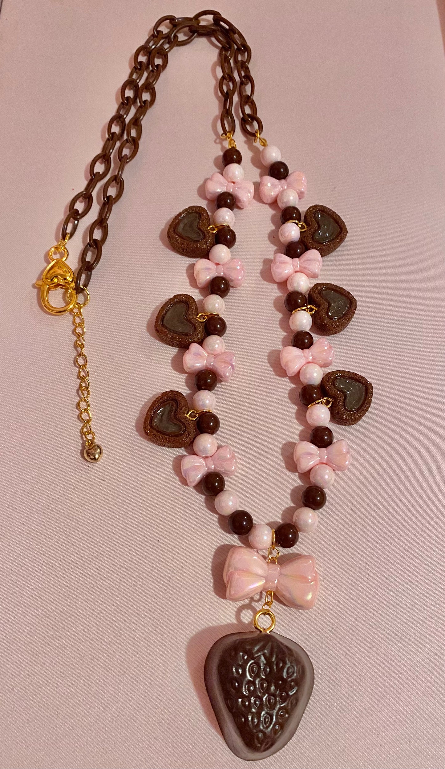 Chocolate Strawberry Necklace