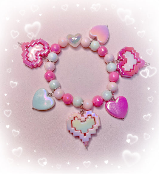 Pixel Hearts Bracelet