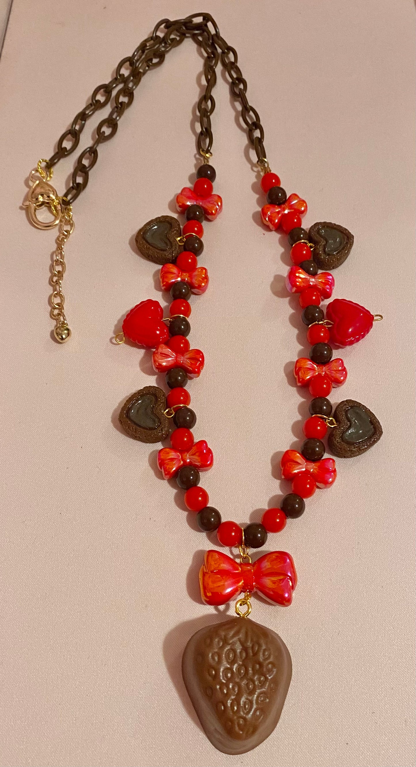 Chocolate Strawberry Necklace
