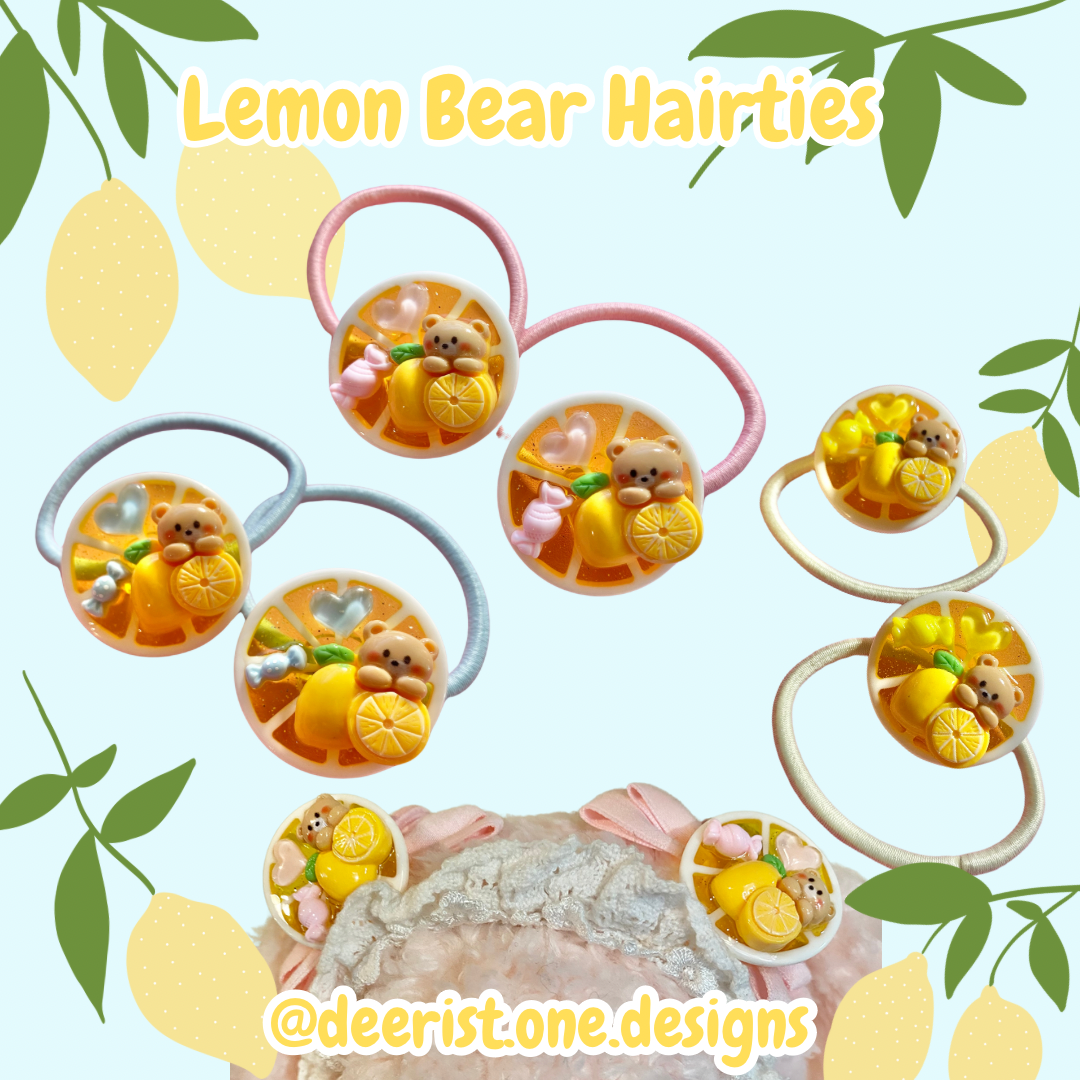 Lemon Bear Hair-ties