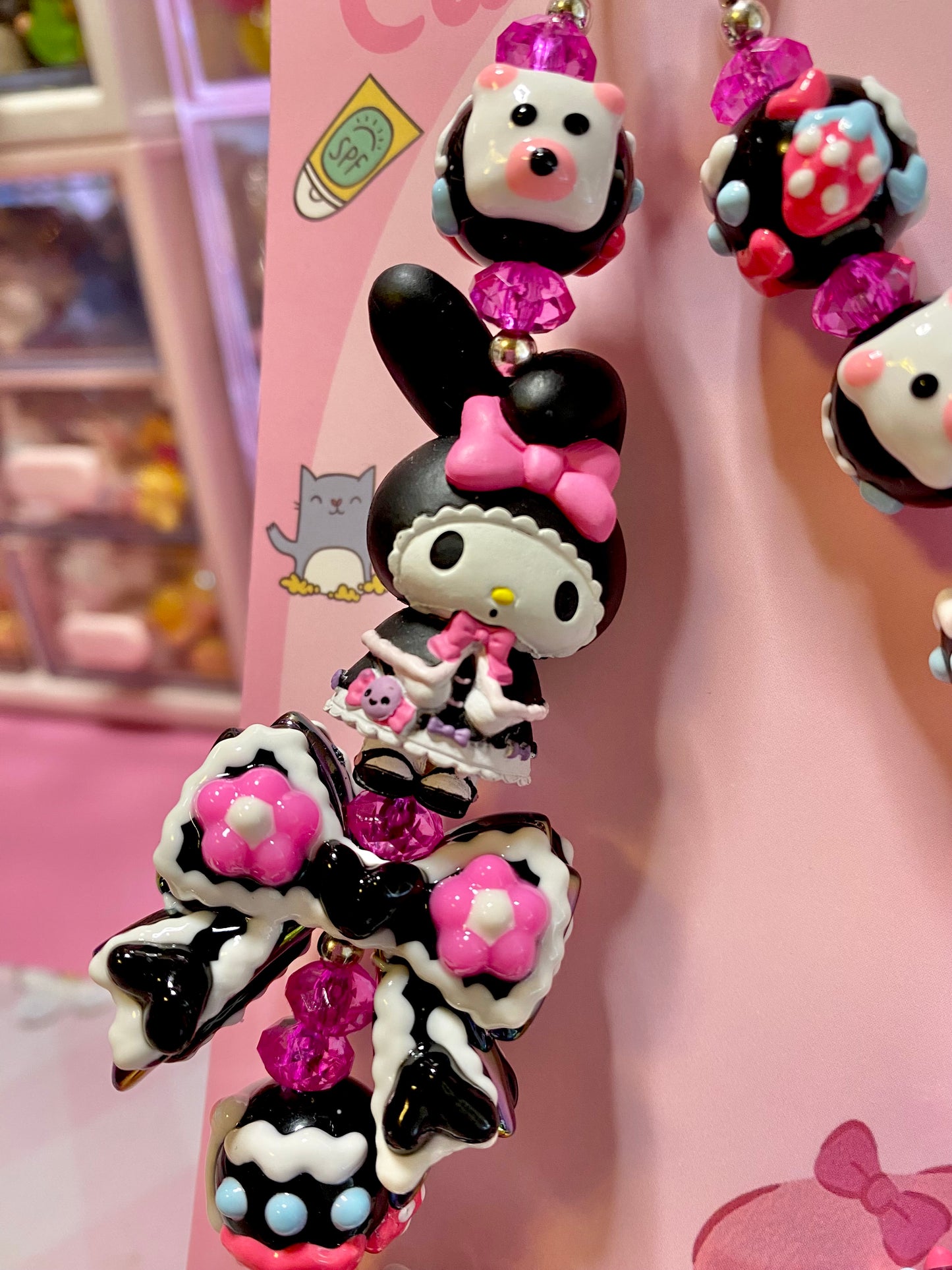 Gothic Bunny Keychain
