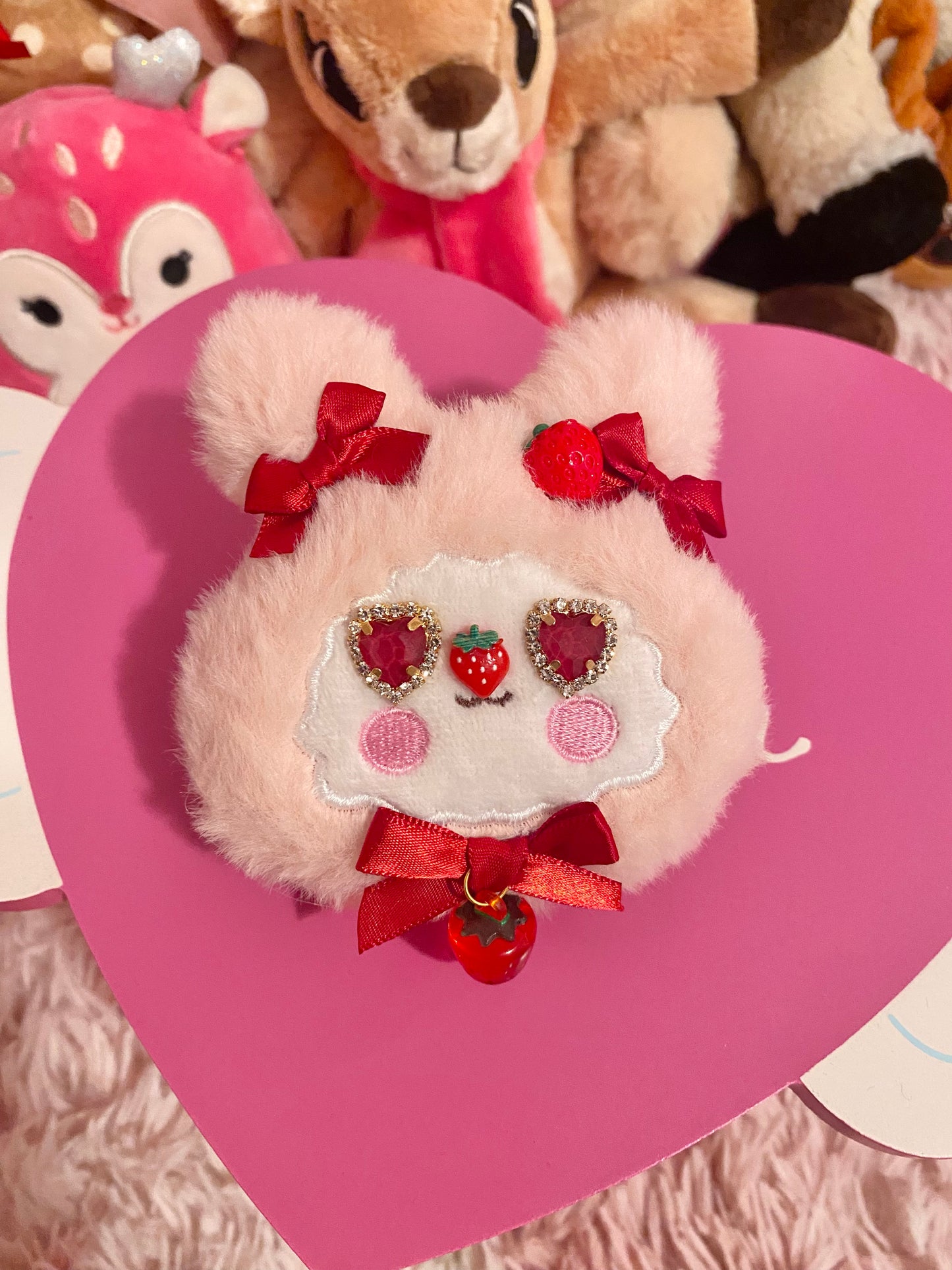 Strawberry Bunny 2-way Clip