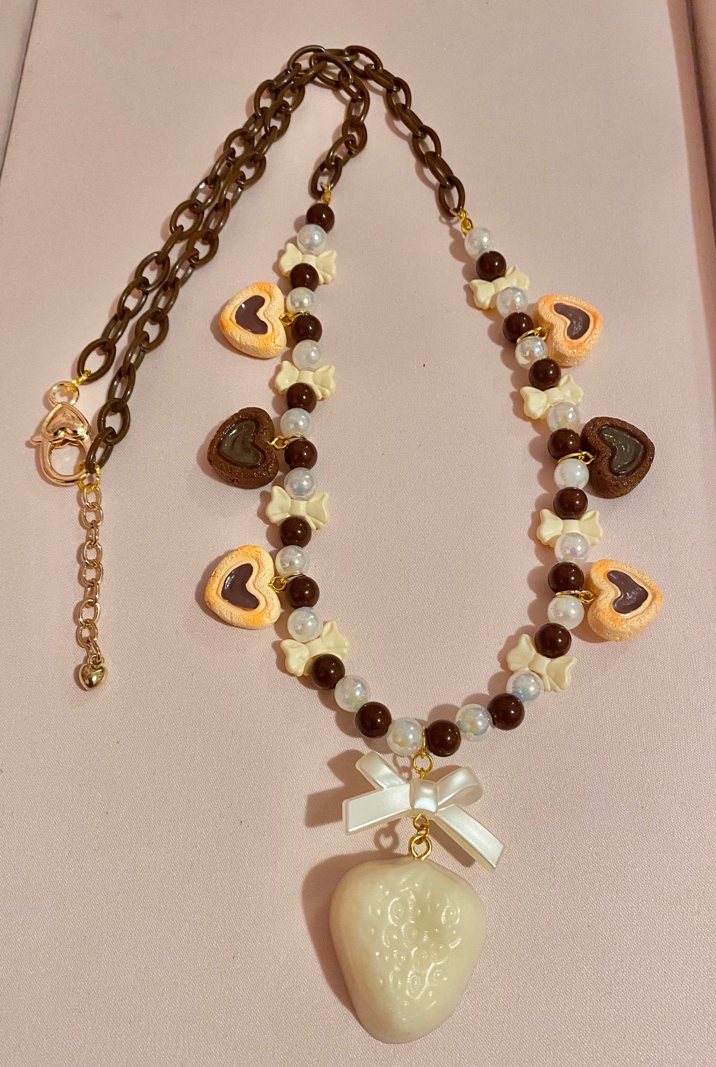 Chocolate Strawberry Necklace