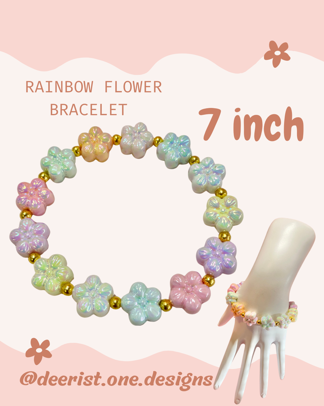 Rainbow Flower Bracelet