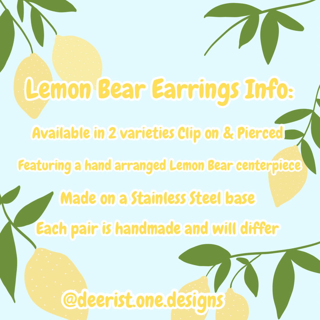 Lemon Bear Earrings