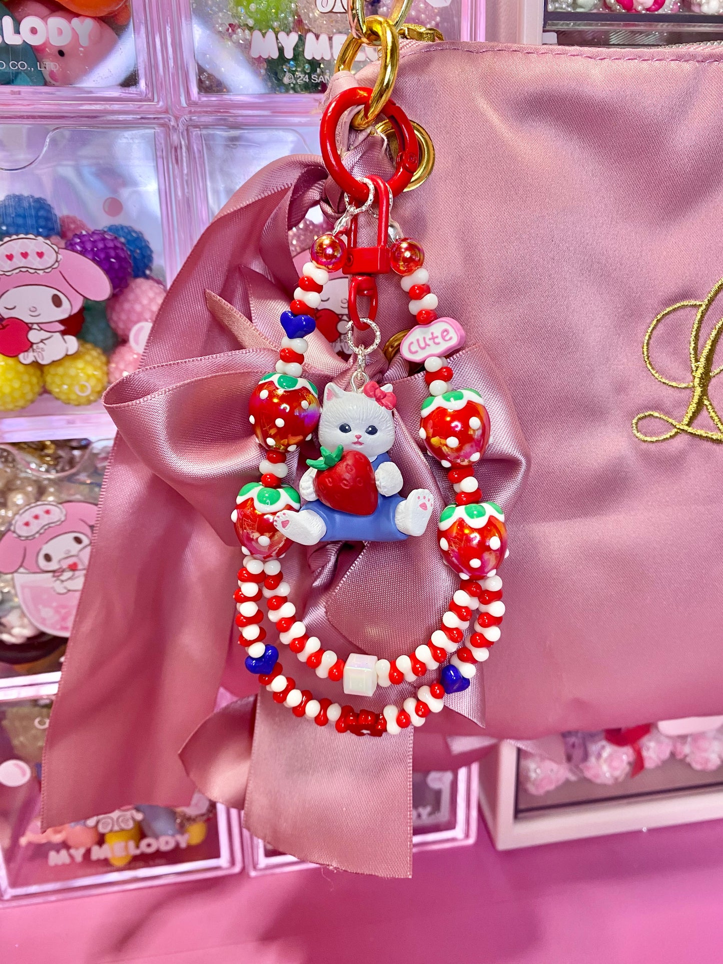 Berry Kitty Keychain