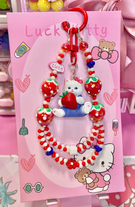 Berry Kitty Keychain