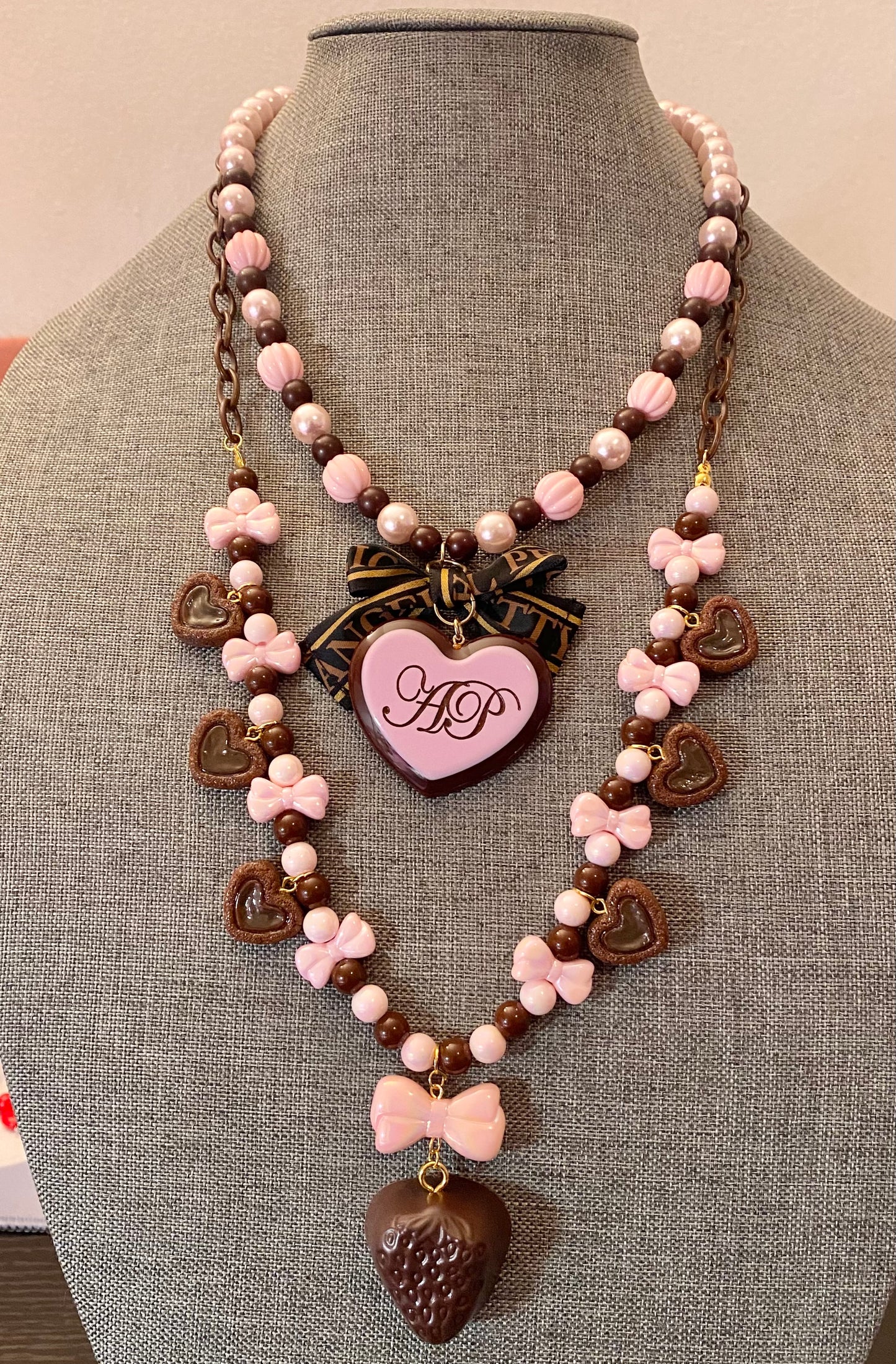 Chocolate Strawberry Necklace