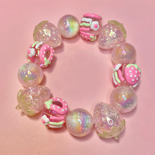 Painted Strawberry Bracelet