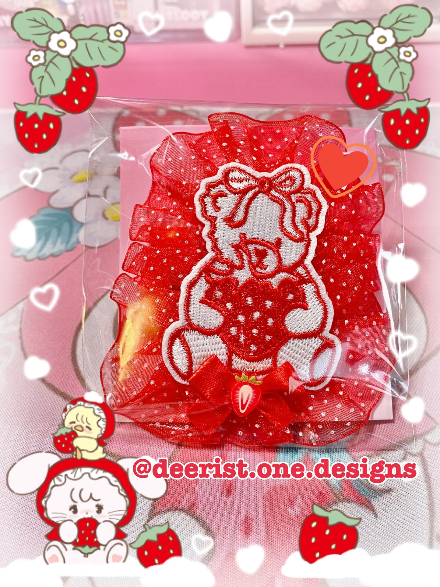 Strawberry Bear 2-way Clip