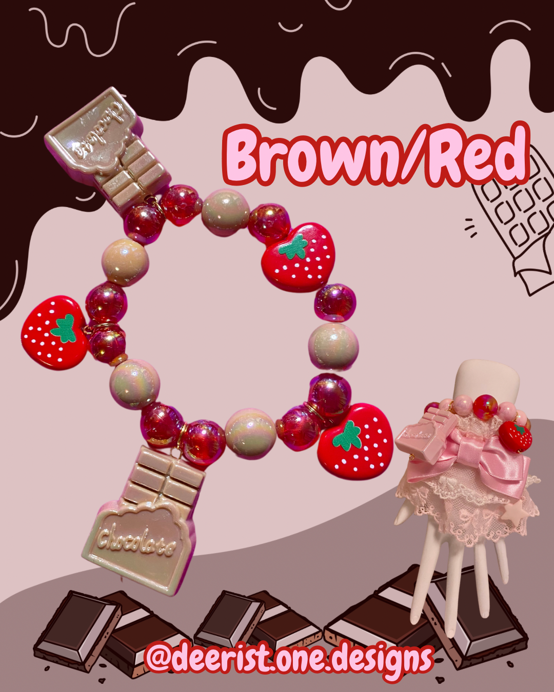 Chocolate Strawberry Bracelet