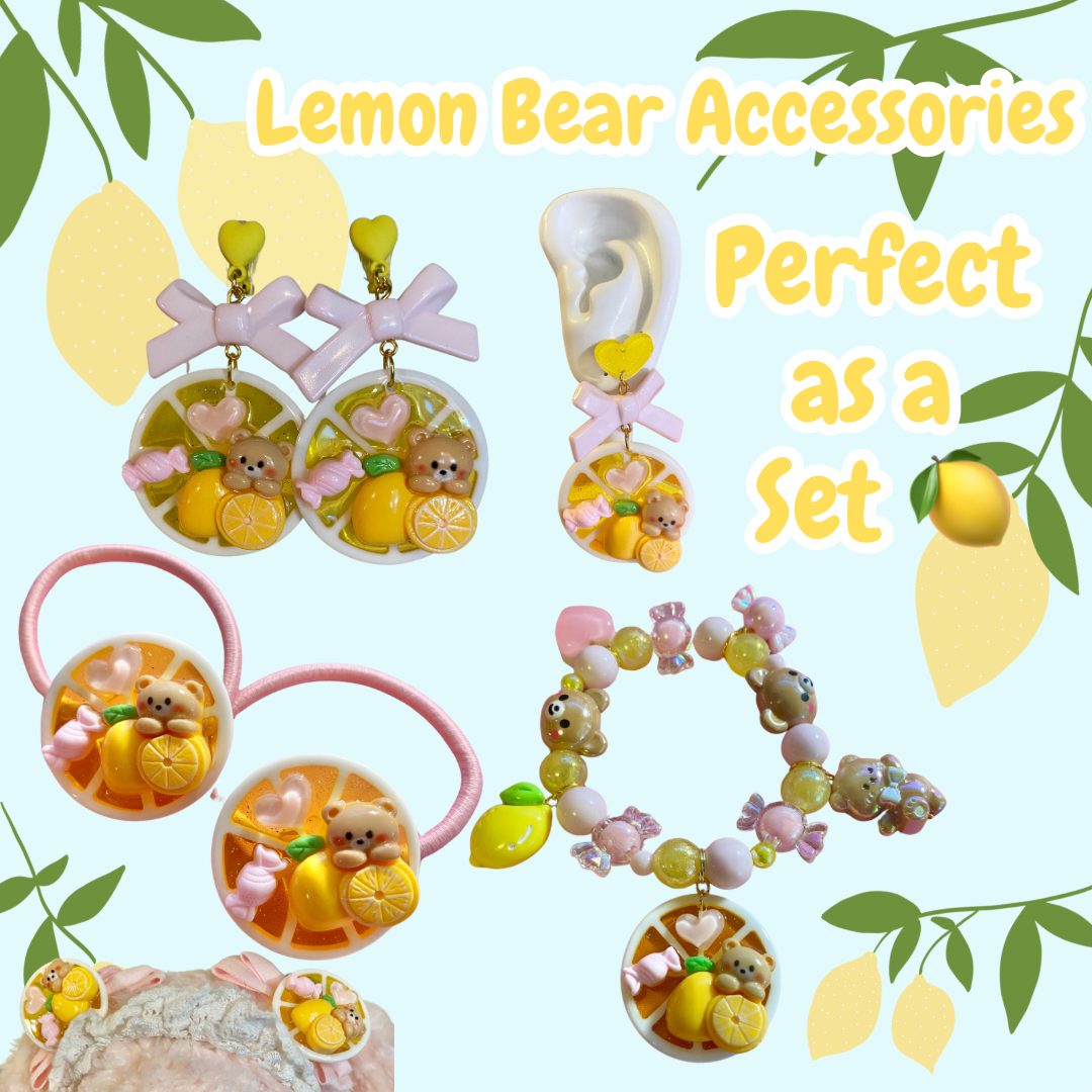 Lemon Bear Earrings