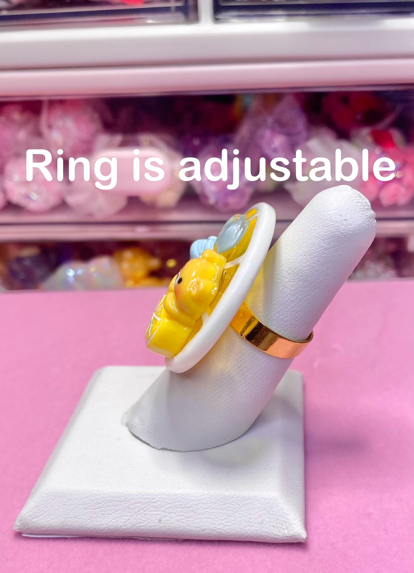 Lemon Candy Bear Ring