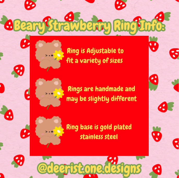 Beary Strawberry Ring
