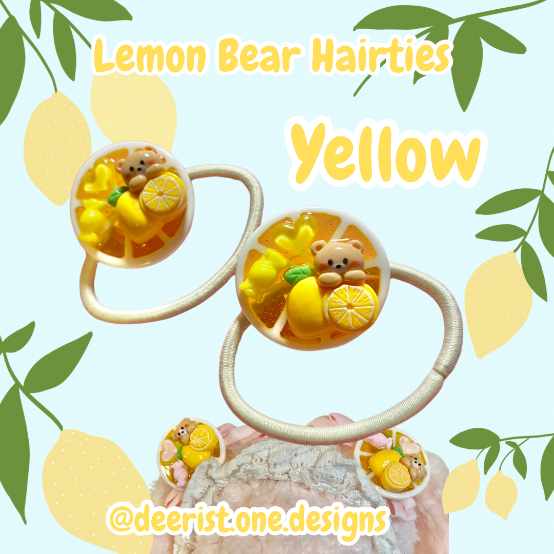 Lemon Bear Hair-ties