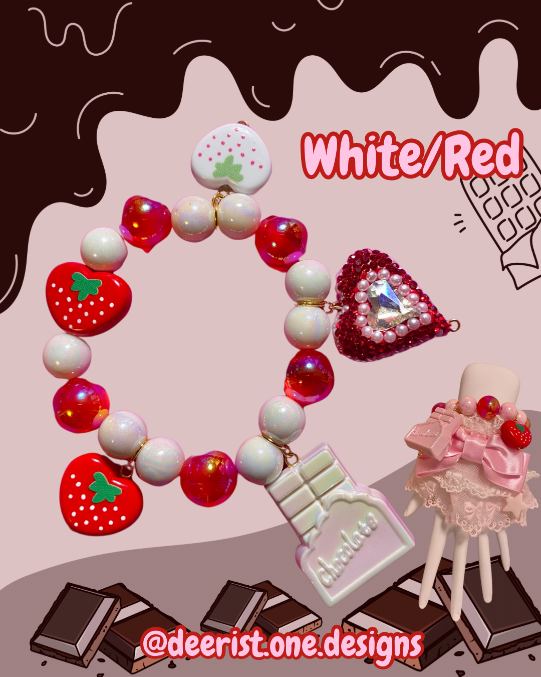Chocolate Strawberry Bracelet