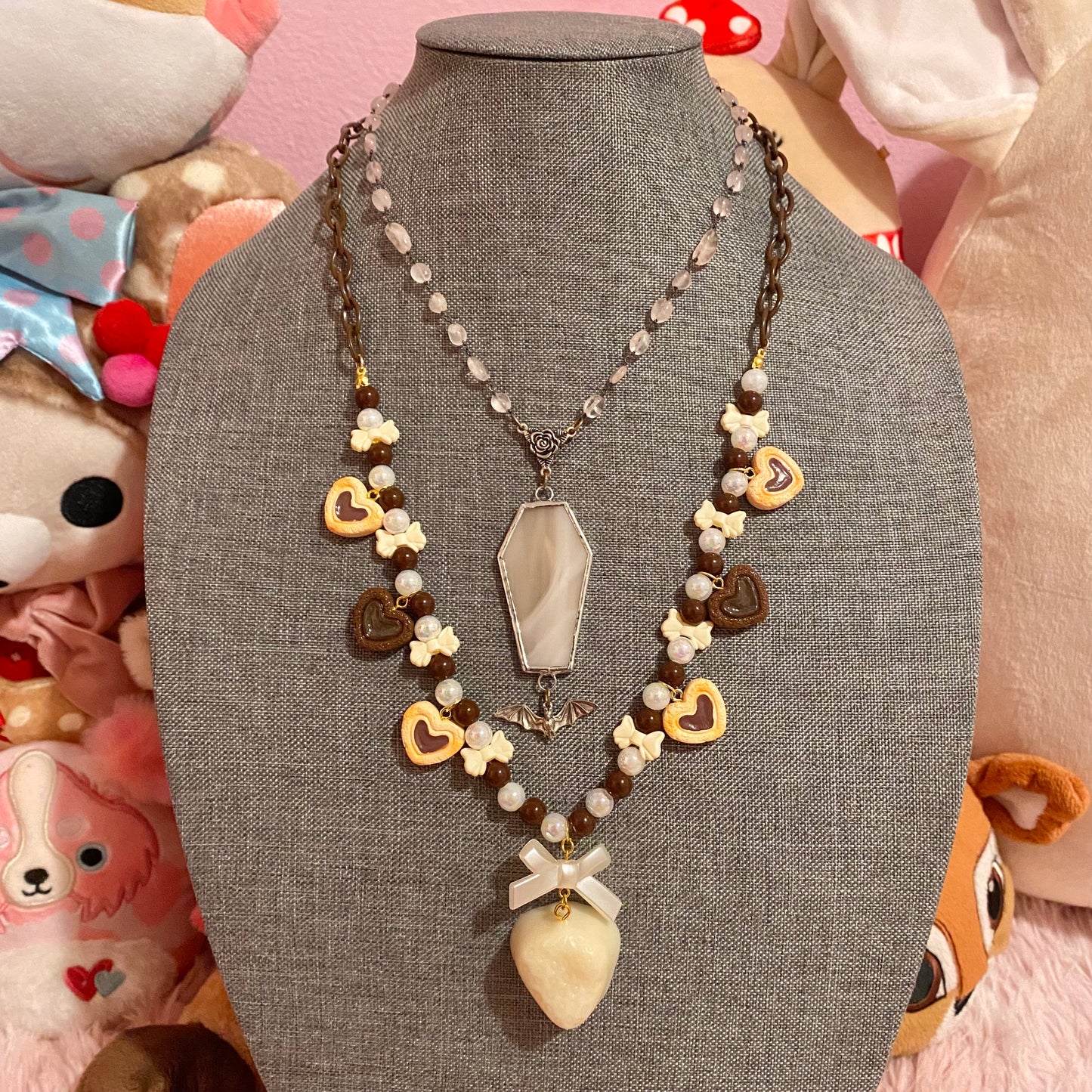 Chocolate Strawberry Necklace