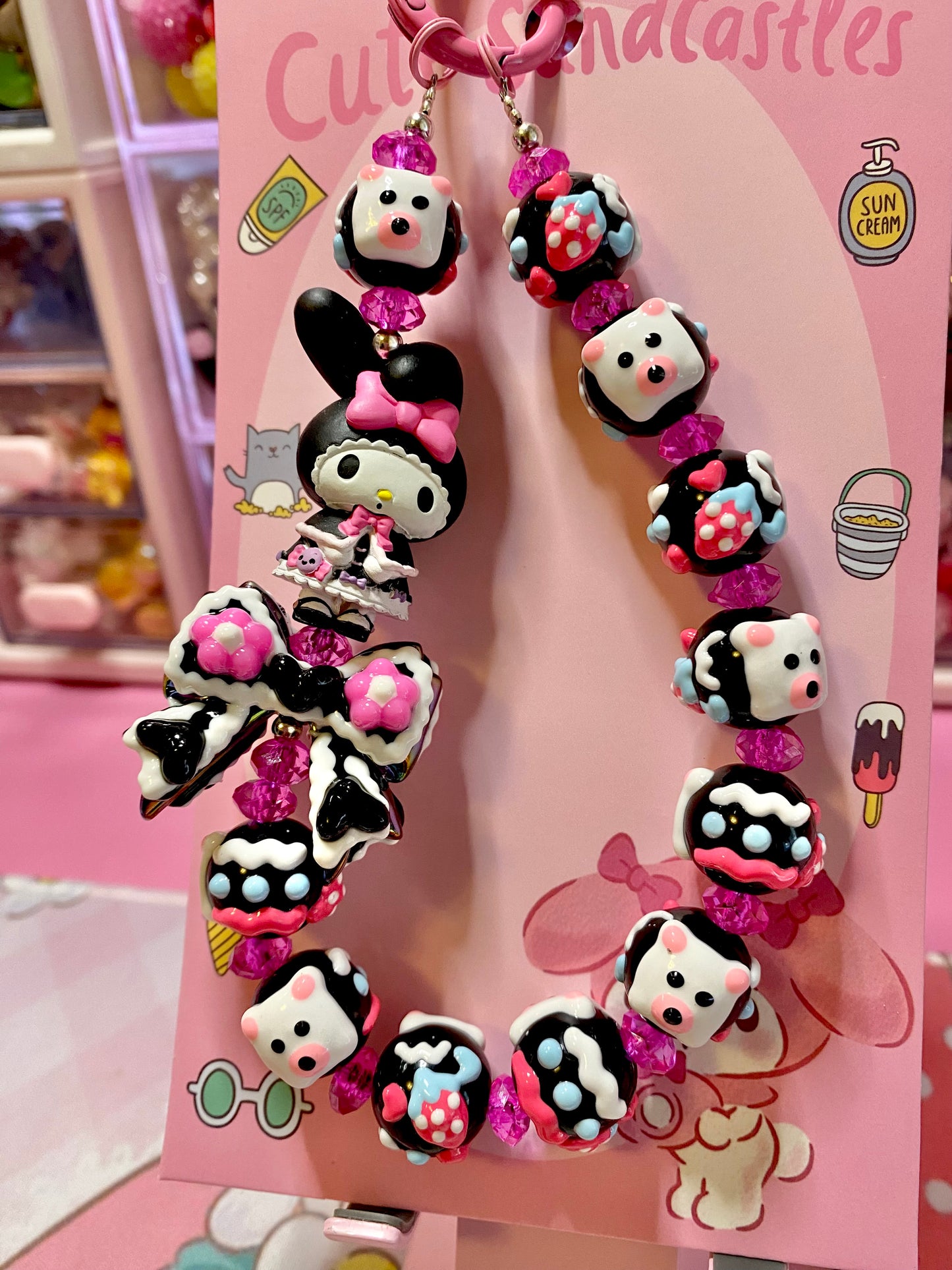 Gothic Bunny Keychain