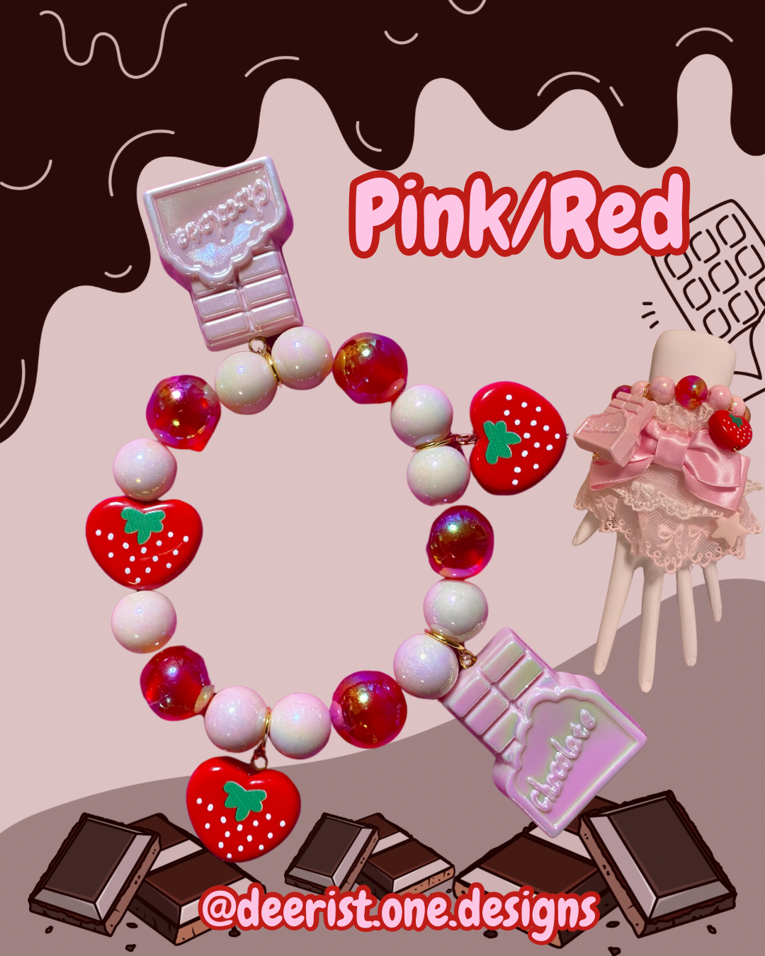 Chocolate Strawberry Bracelet