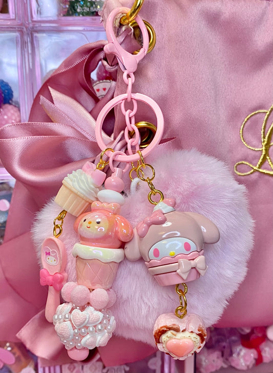 Cupcake Bunny Keychain