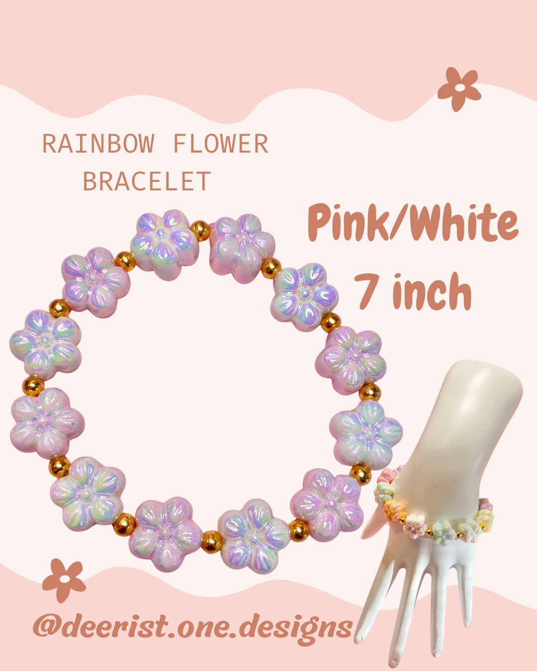 Rainbow Flower Bracelet