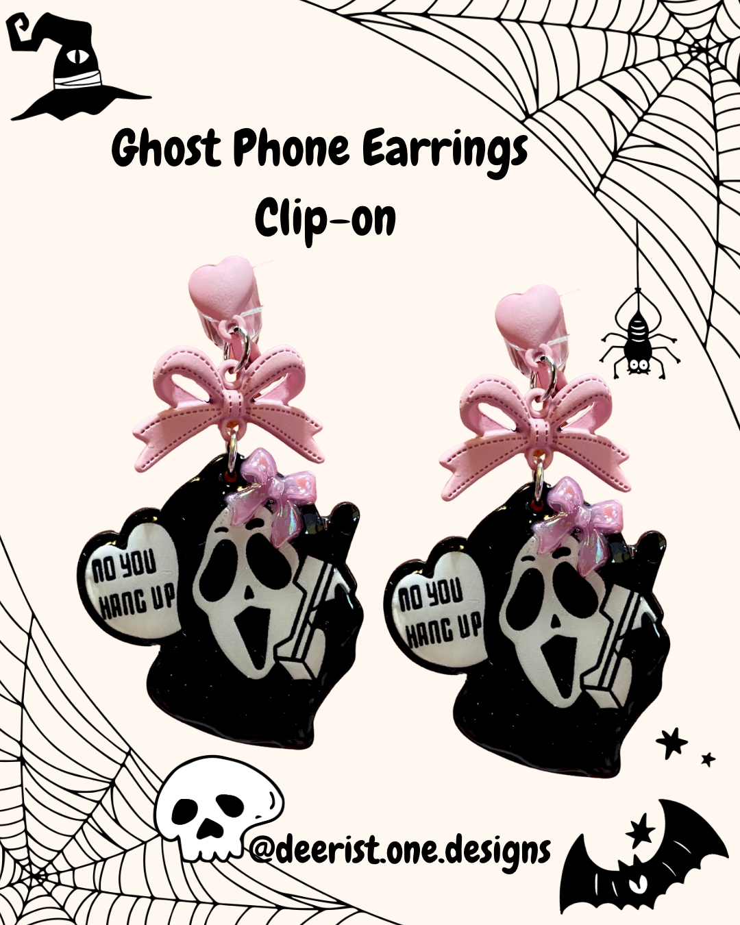 Ghost Phone Earrings