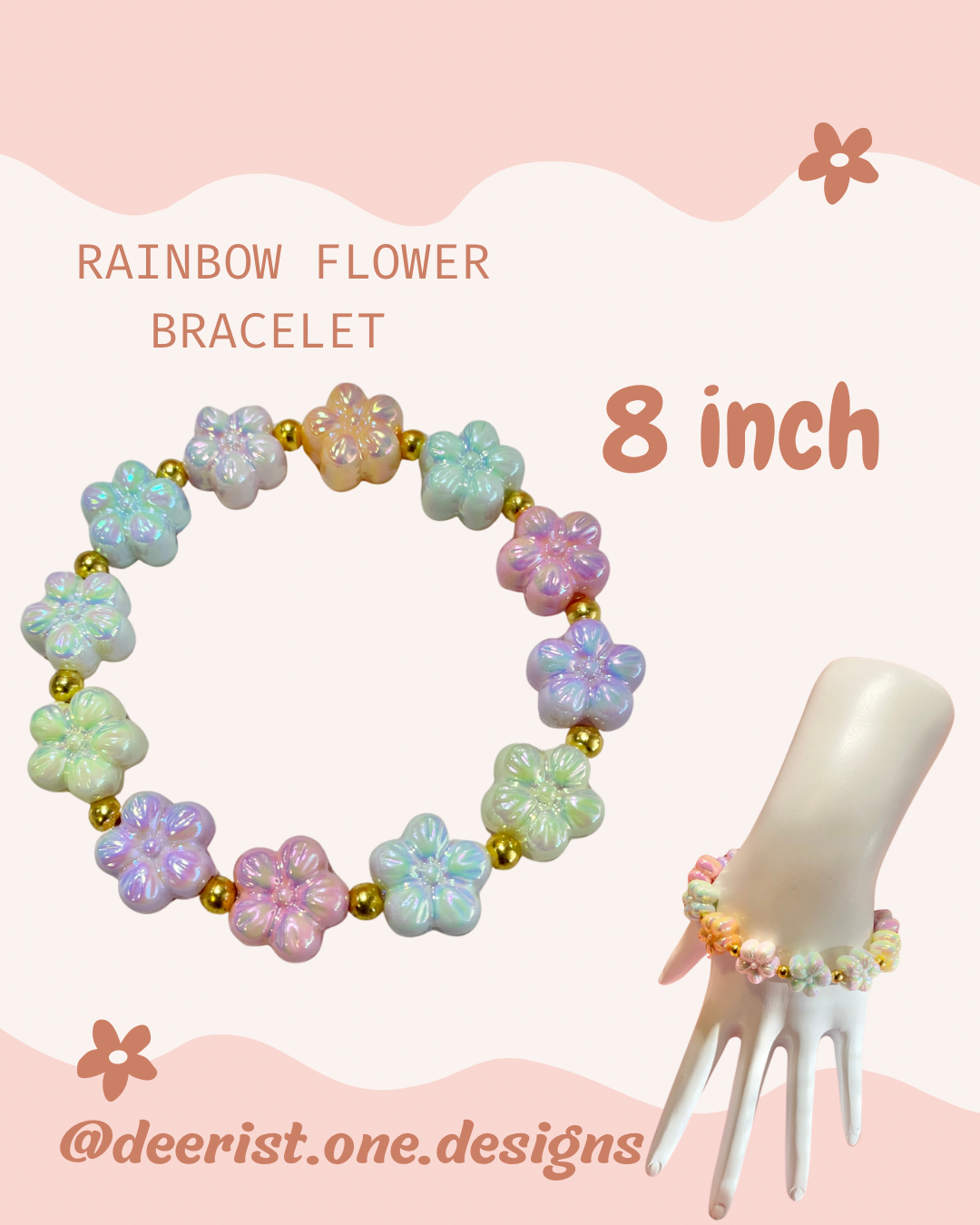 Rainbow Flower Bracelet