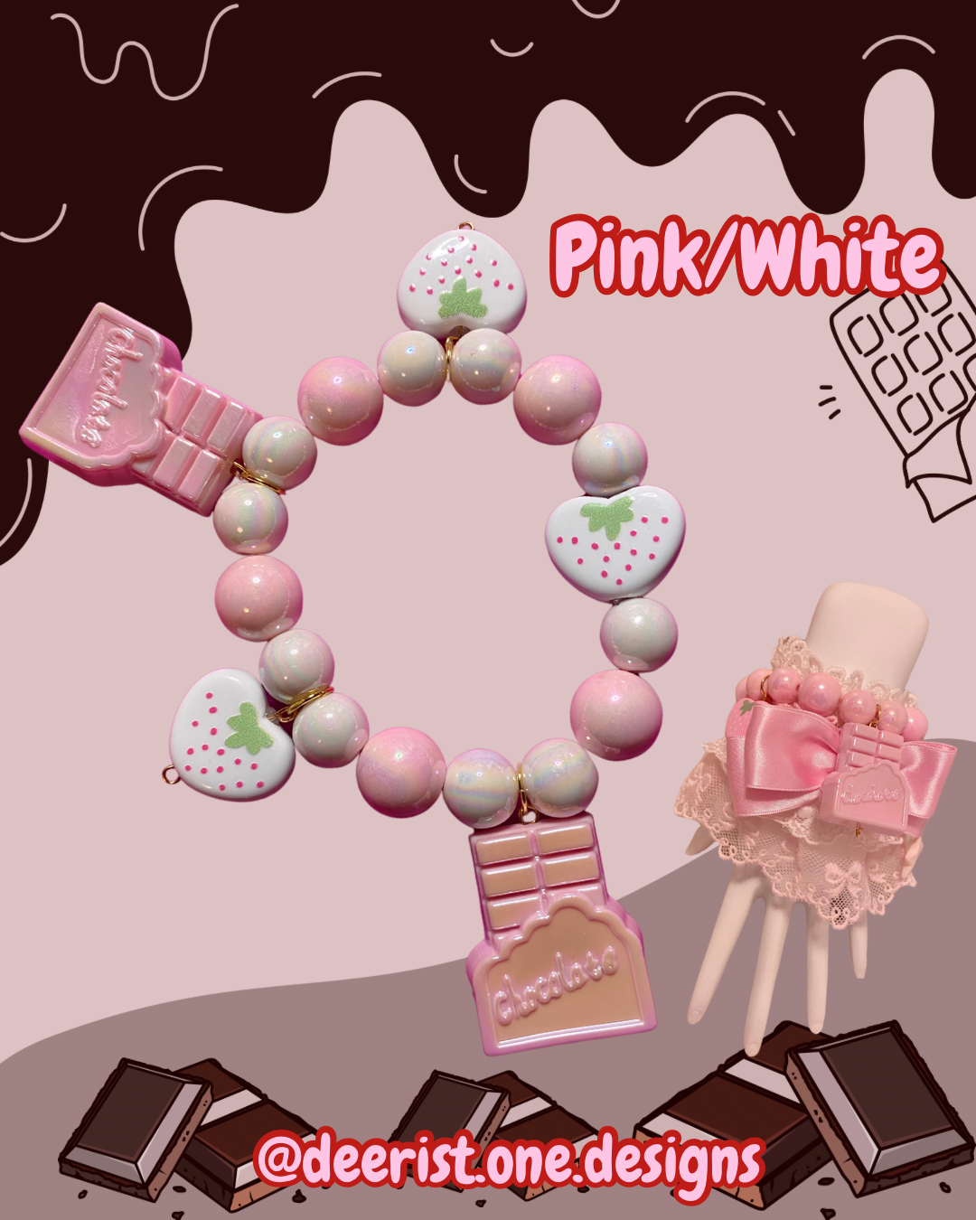 Chocolate Strawberry Bracelet