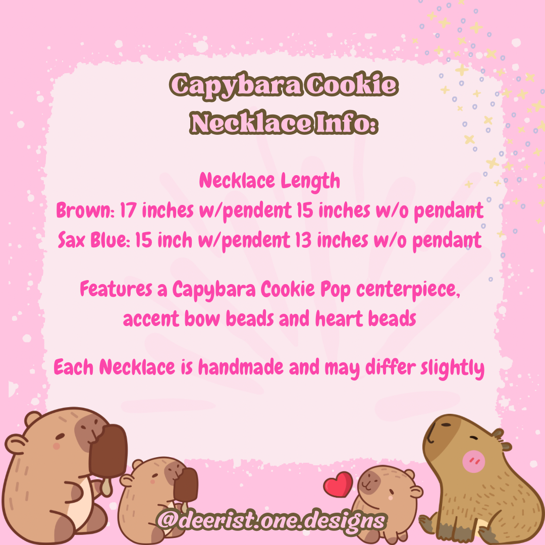Capybara Cookie Necklace
