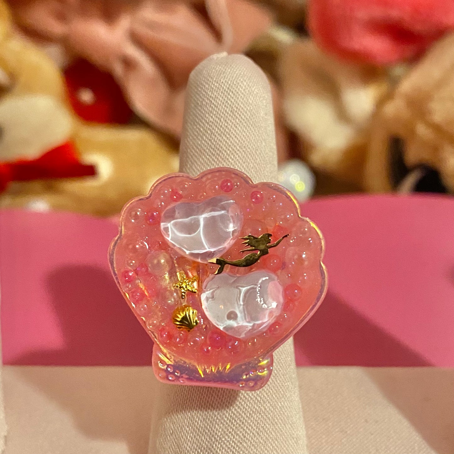 Water Shell Heart Ring