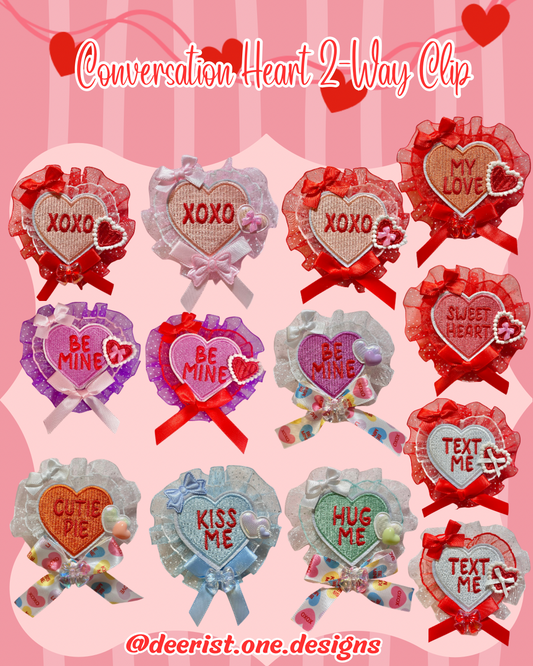 Conversation Hearts 2-way Clip