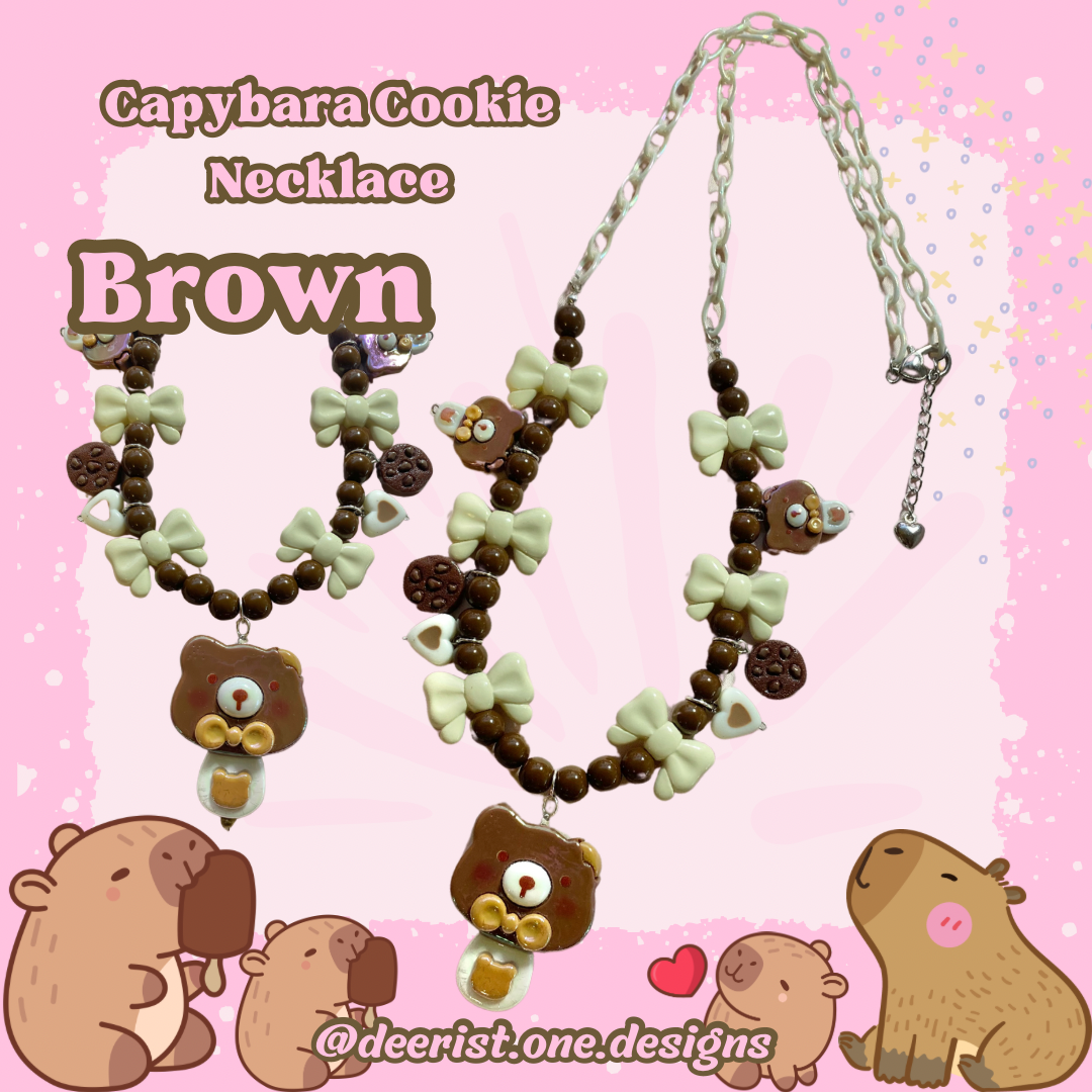 Capybara Cookie Necklace