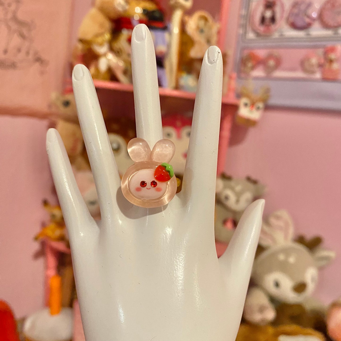 Strawberry Bunny Ring