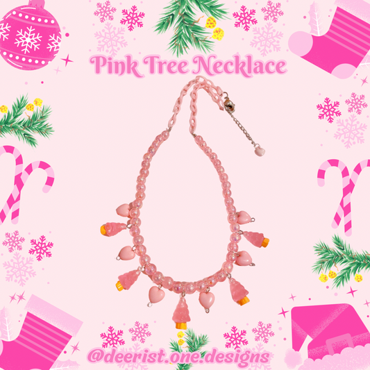 Pink Tree Necklace