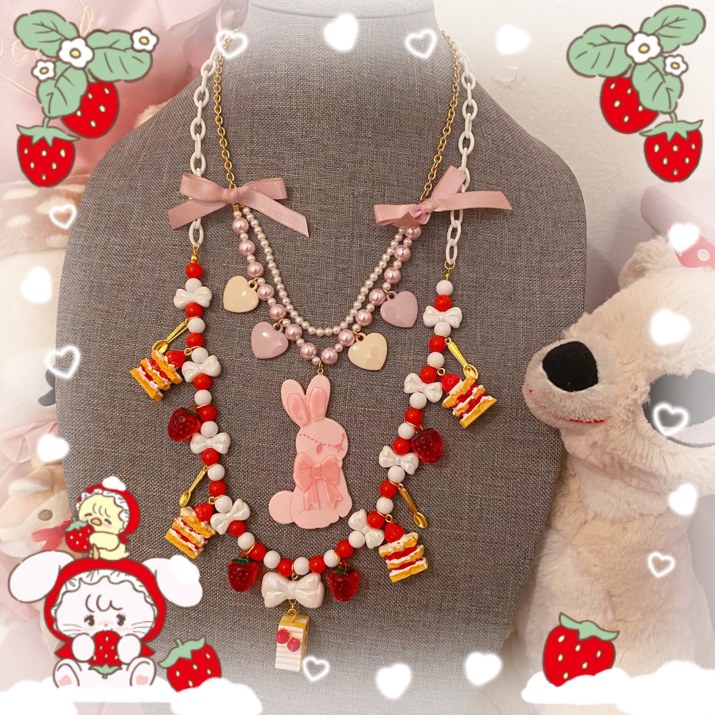 Strawberry Shortcake Necklace