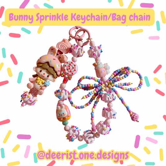 Bunny Sprinkle Keychain/Bagchain