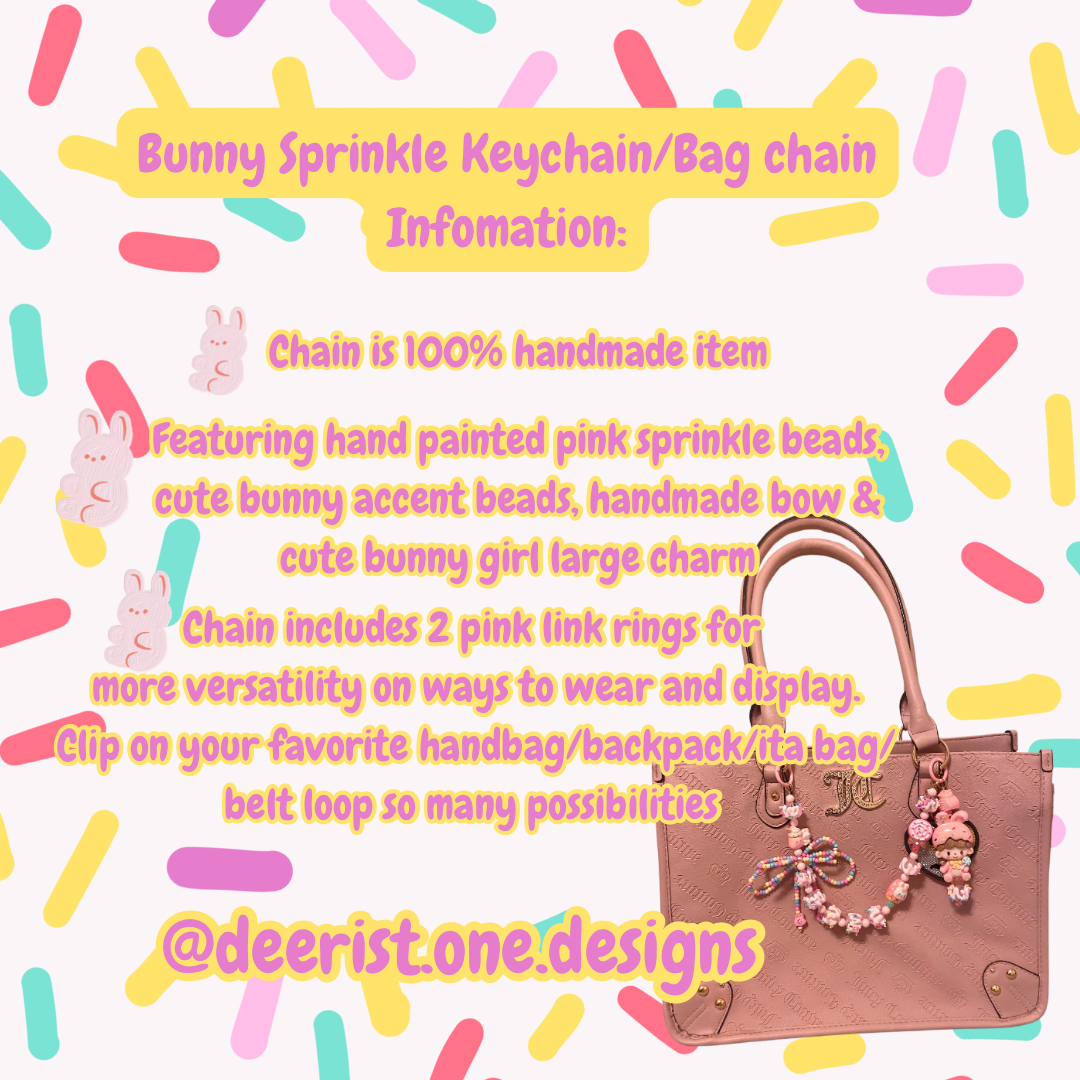 Bunny Sprinkle Keychain/Bagchain