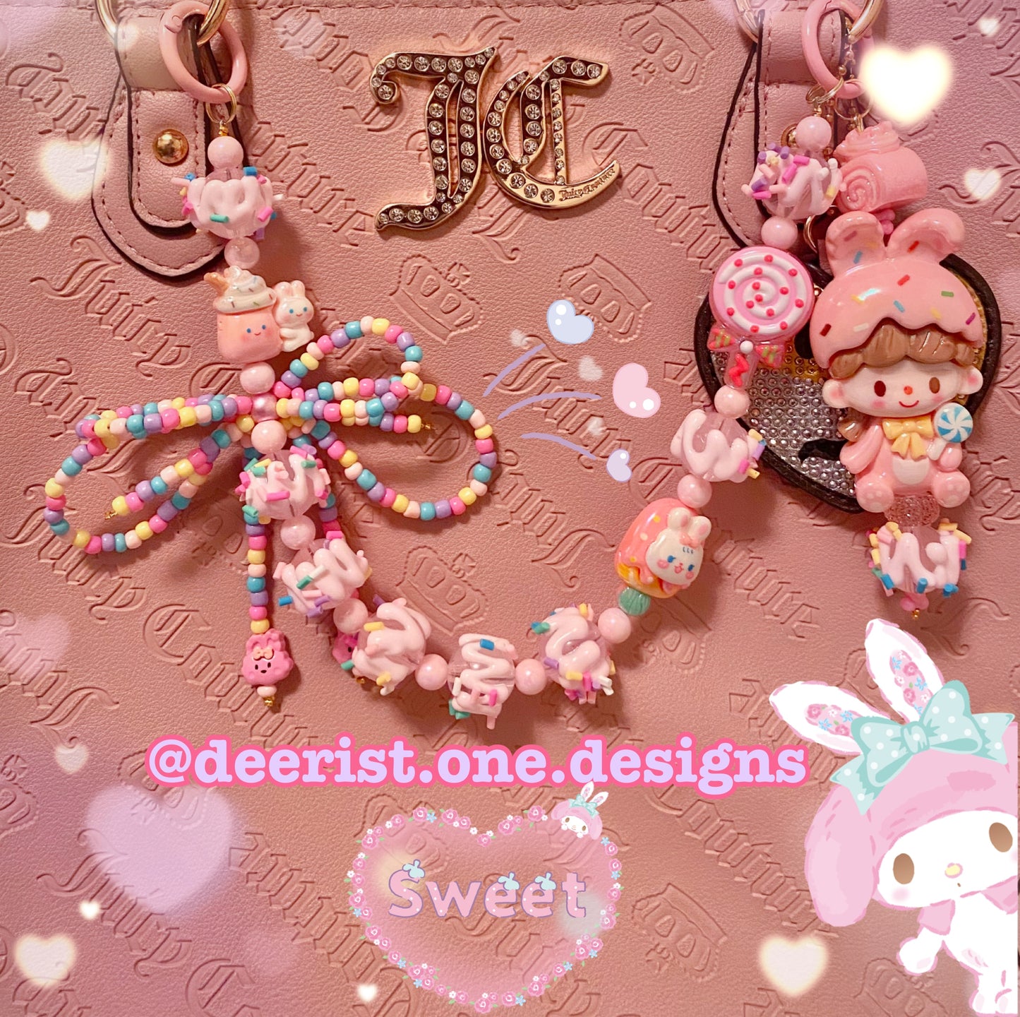 Bunny Sprinkle Keychain/Bagchain