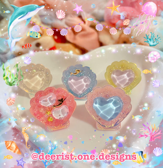Water Shell Heart Ring