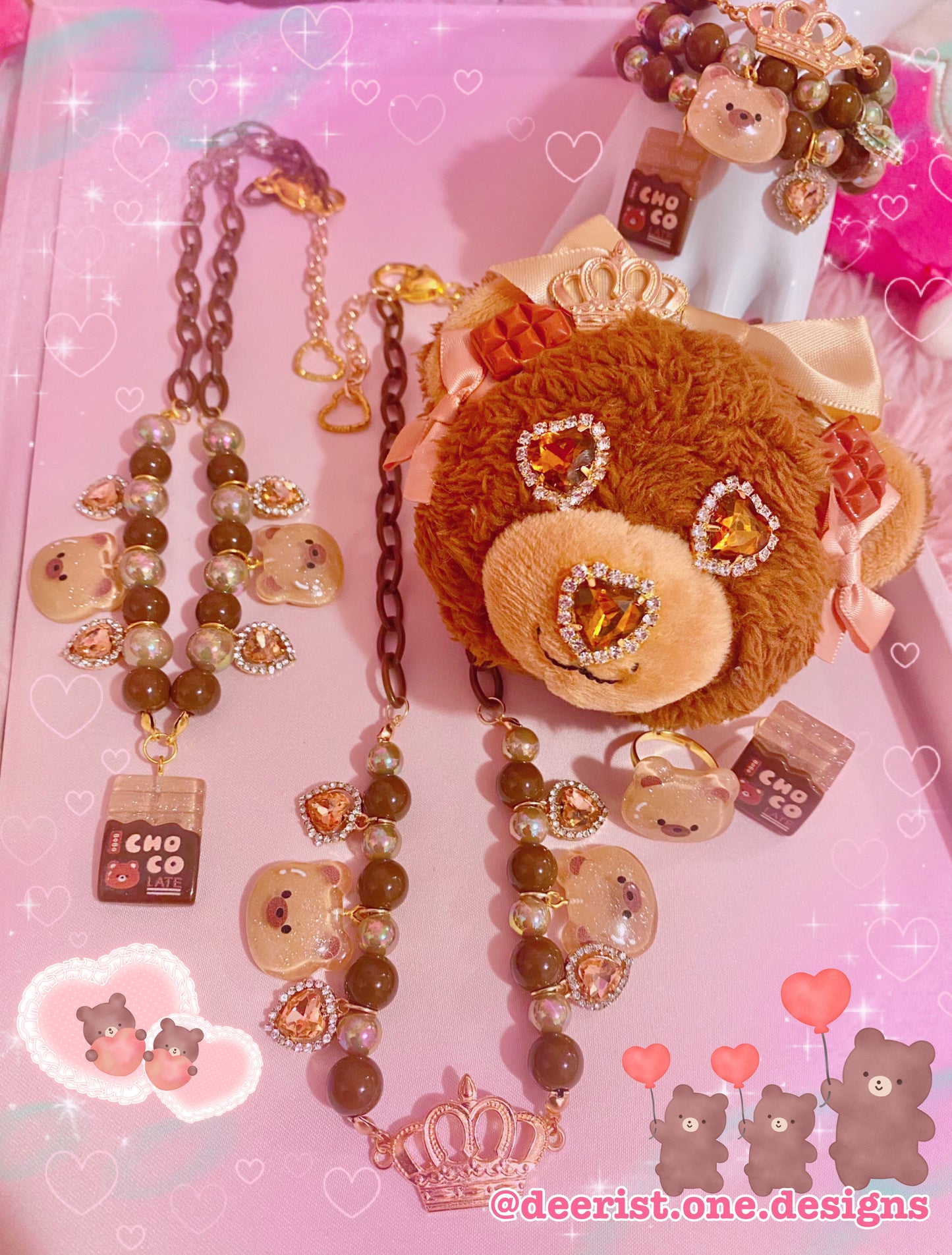 Royal Chocolate Bear 2-way Clip
