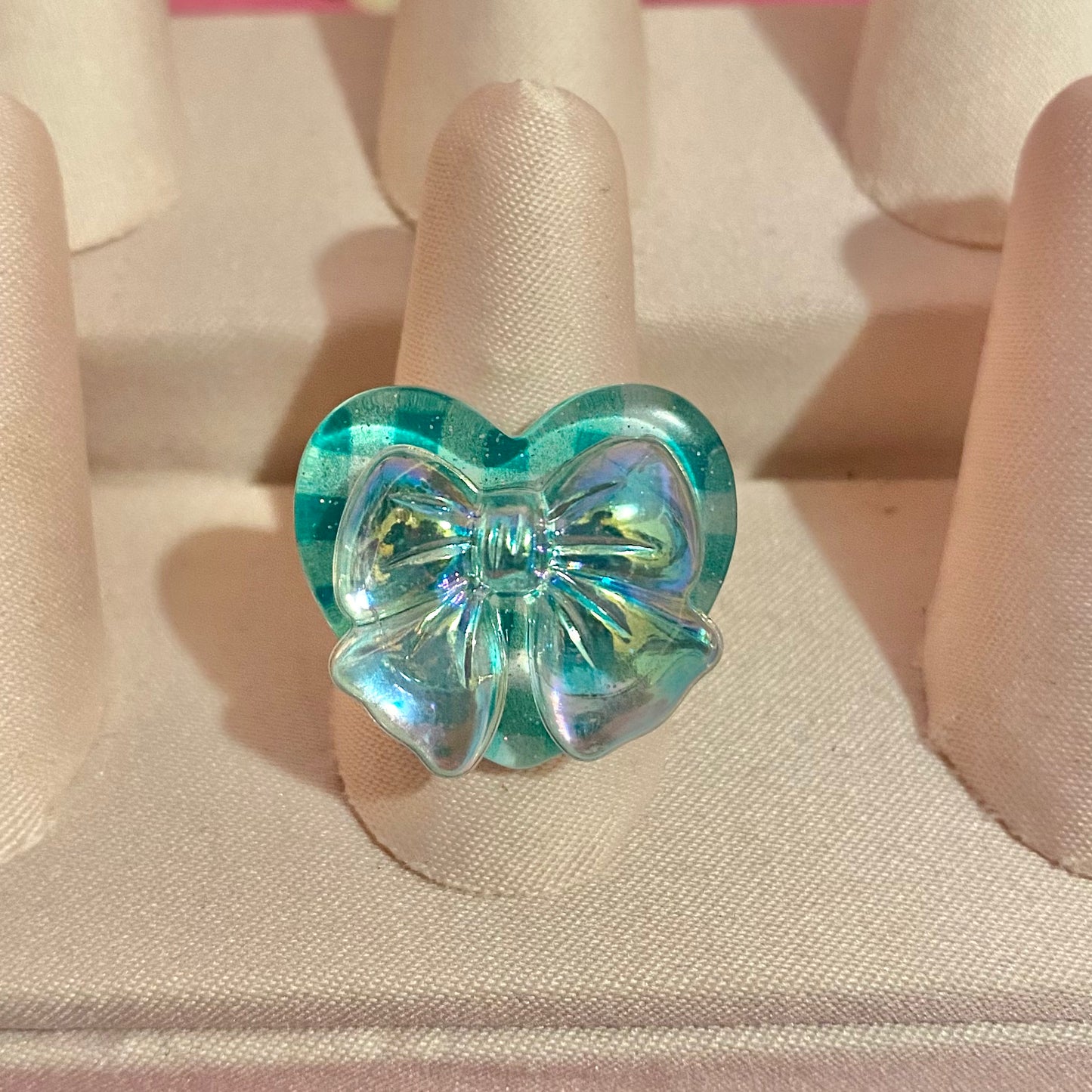 Gingham Bow Ring