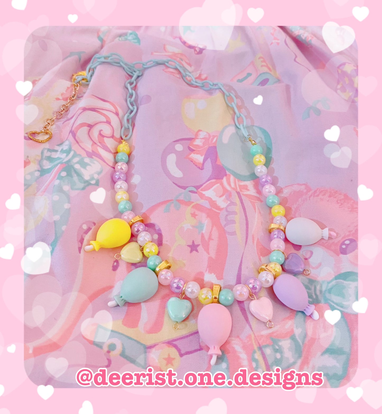 Pastel Balloon Rainbow Necklace