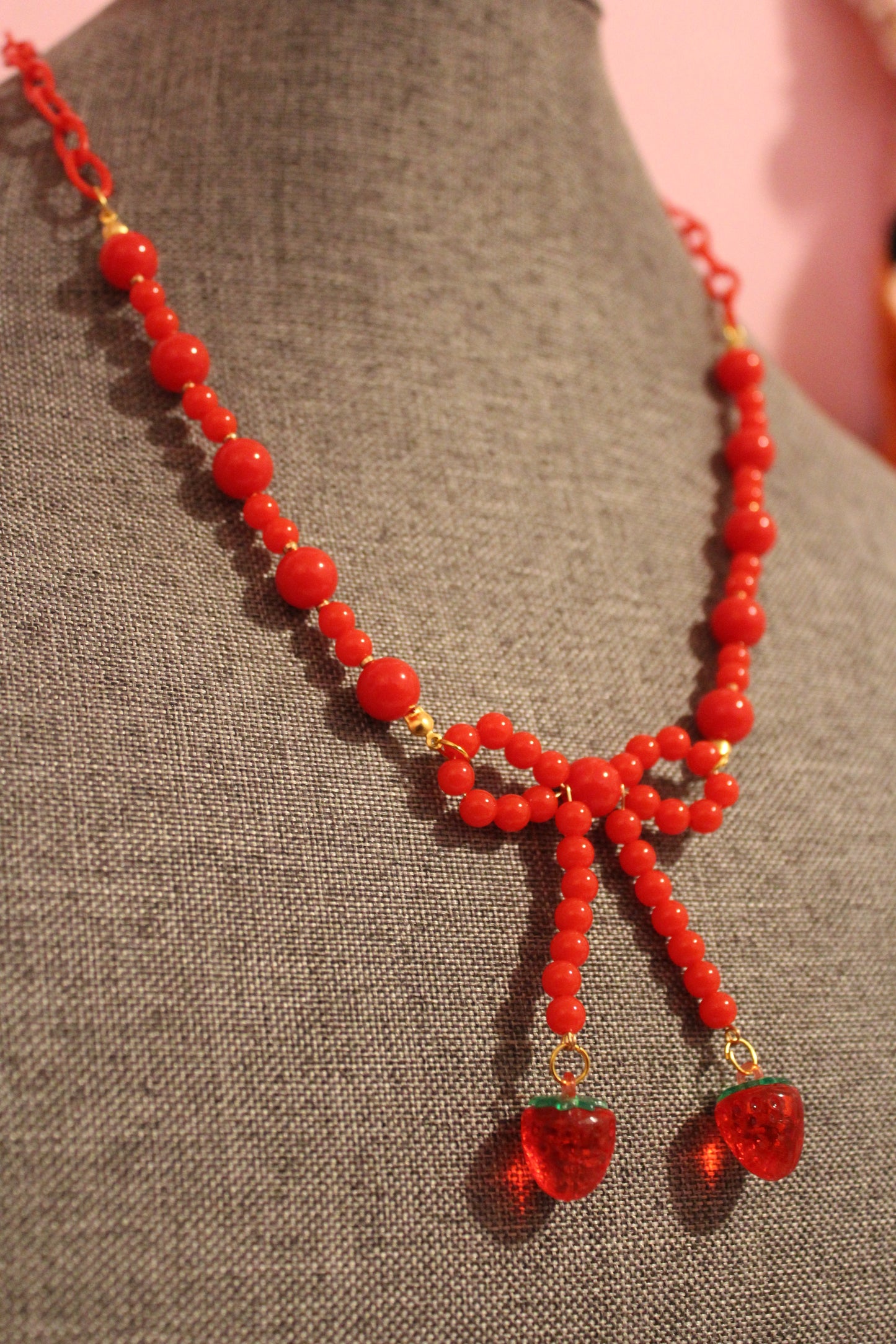 Berry Bow Necklace