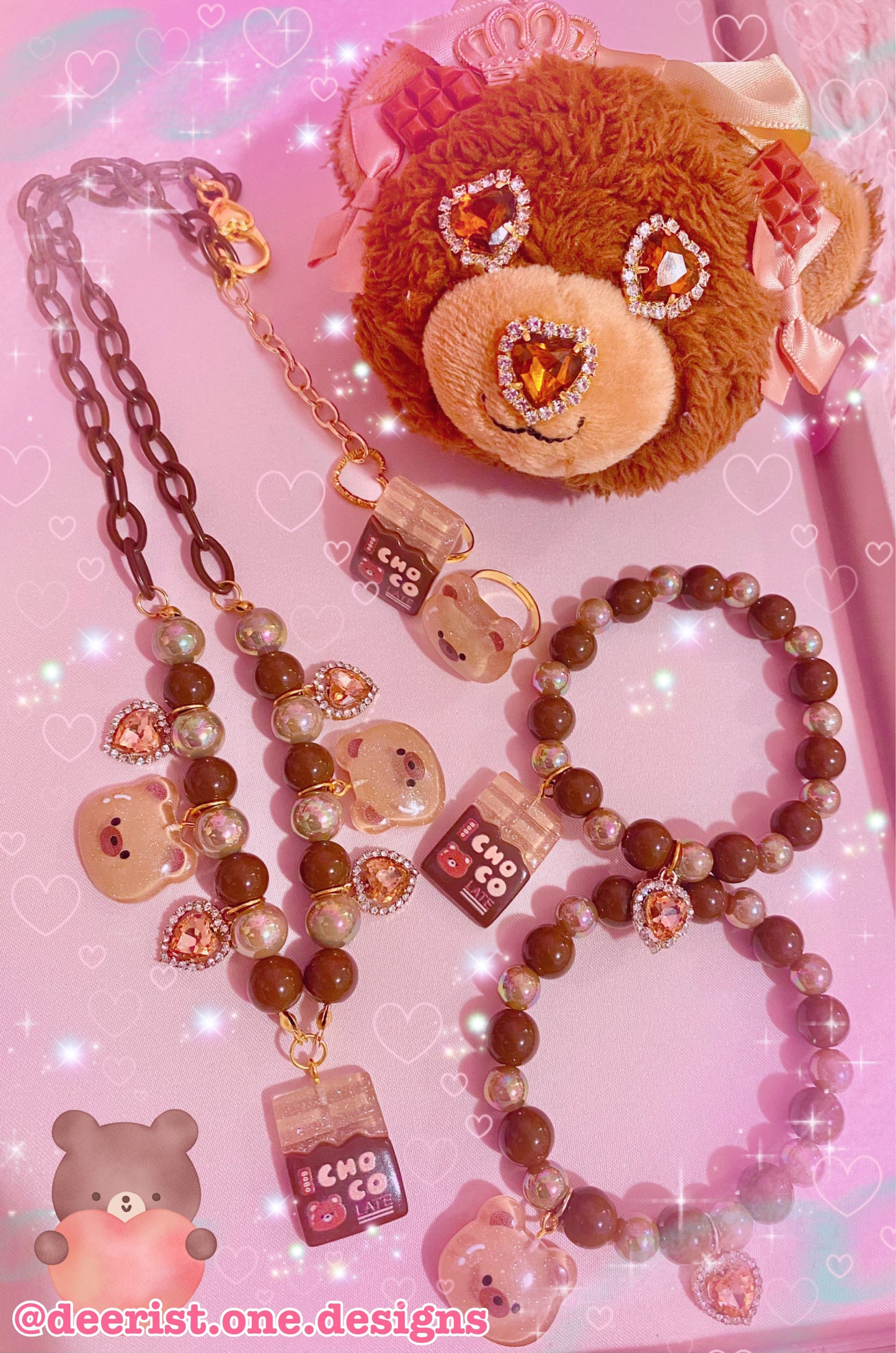 Royal Chocolate Bear 2-way Clip